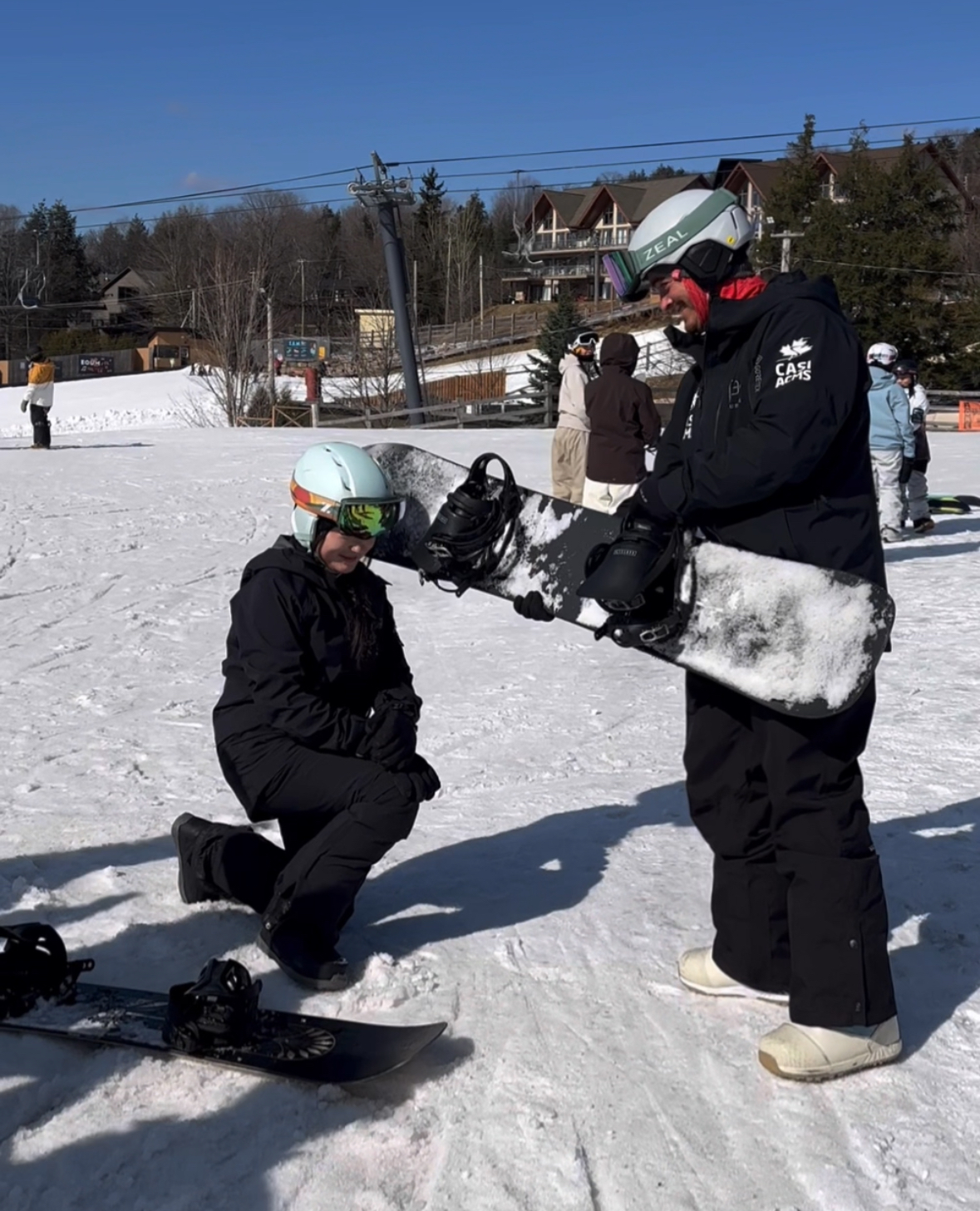 Iris snowboarding 1